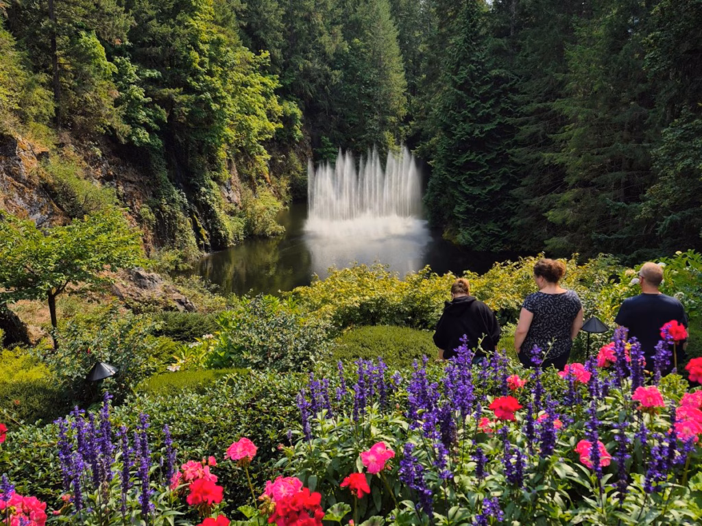 Butchart Gardens flowers in the sunken garden, Victoria, BC