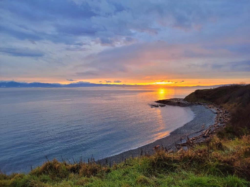 Sunset along Dallas Road in Victoria BC