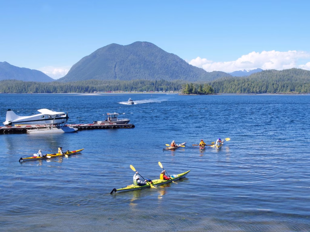 Kayakers in Tofino on Vancouver Island