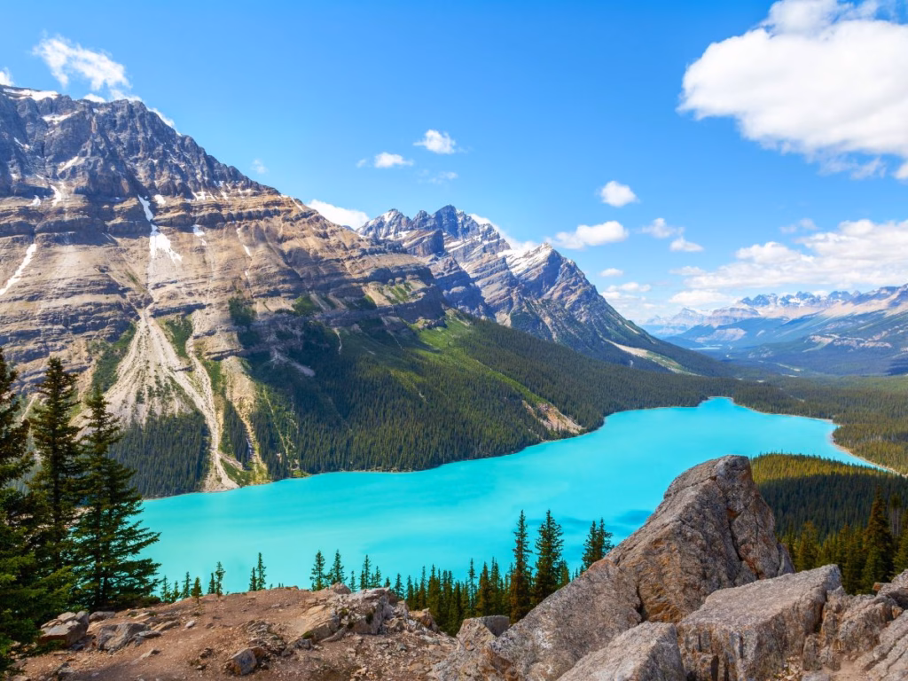 Bow Summit overlooking Peyto Lake in Banff National Park