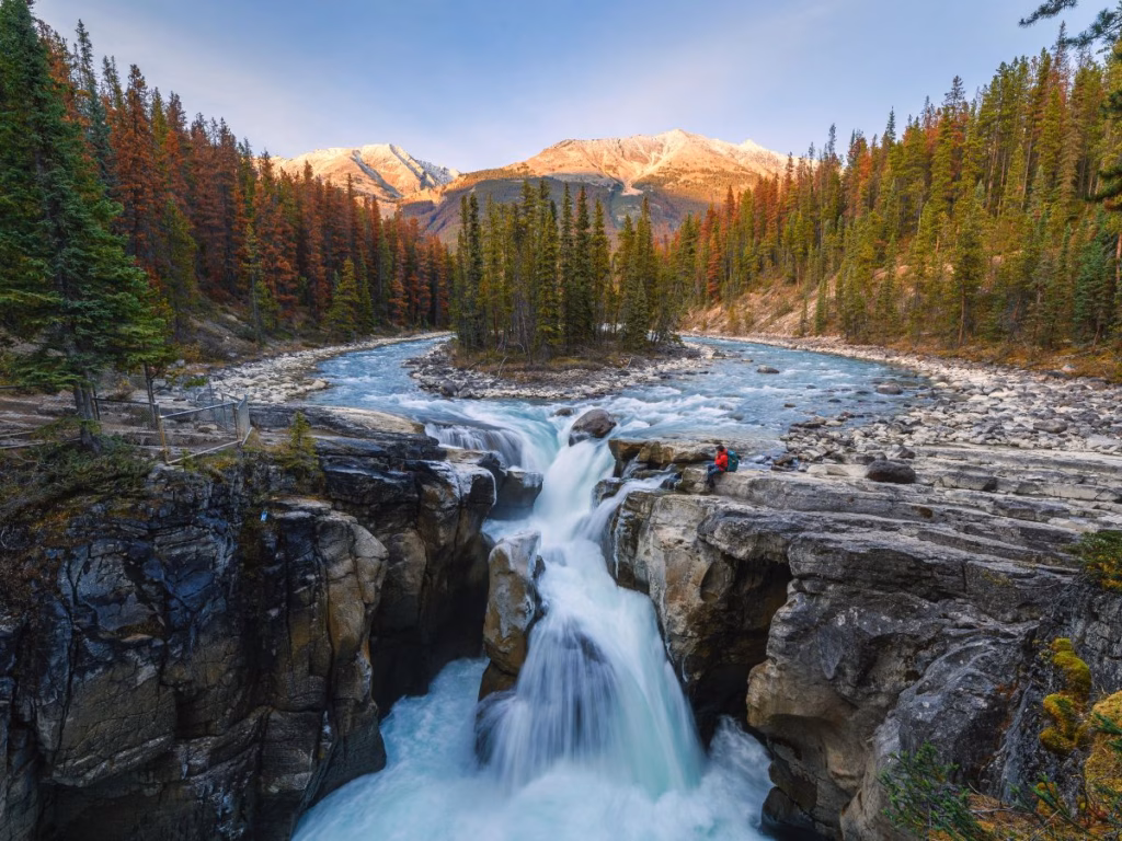 Sunwapta Falls in Jasper National Park, Alberta