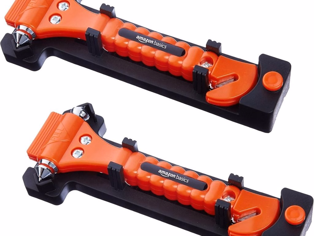Amazon Basics Emergency Seat Belt Cutter and Window Hammer Tool
