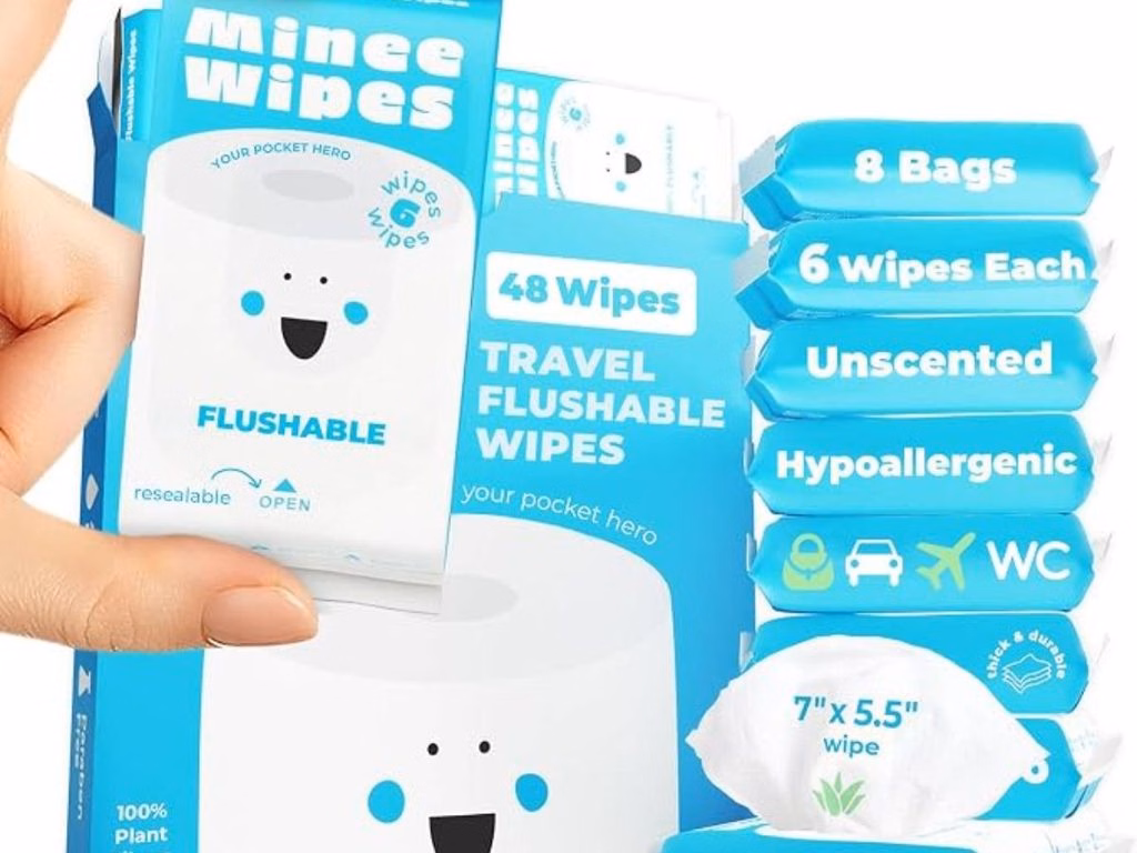 Moonies Compact Travel Flushable Wipes