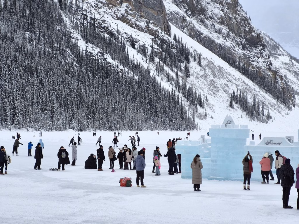 winter scene in Lake Louise, Alberta